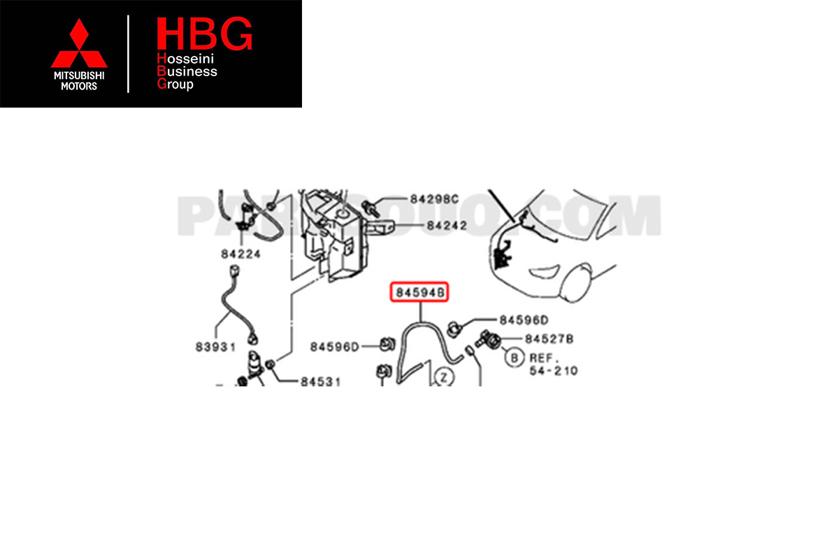 شیلنگ شوینده چراغ جلو اصلی میتسوبیشی ( Genuine parts ) - ای اس ایکس